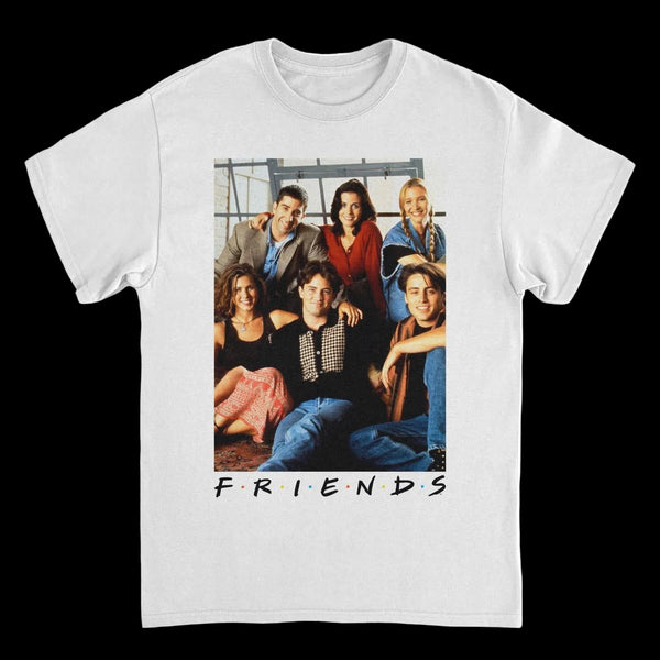 Friends Group Photo White T-Shirt