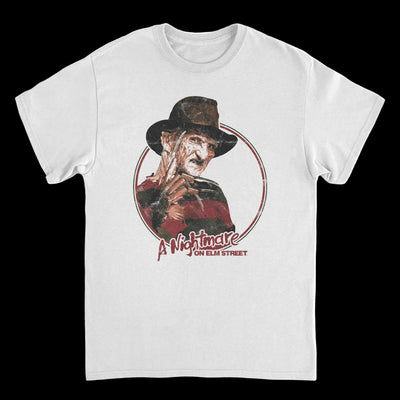 Nightmare on Elm Street One Two Freddy's Comin For You White T-Shirt