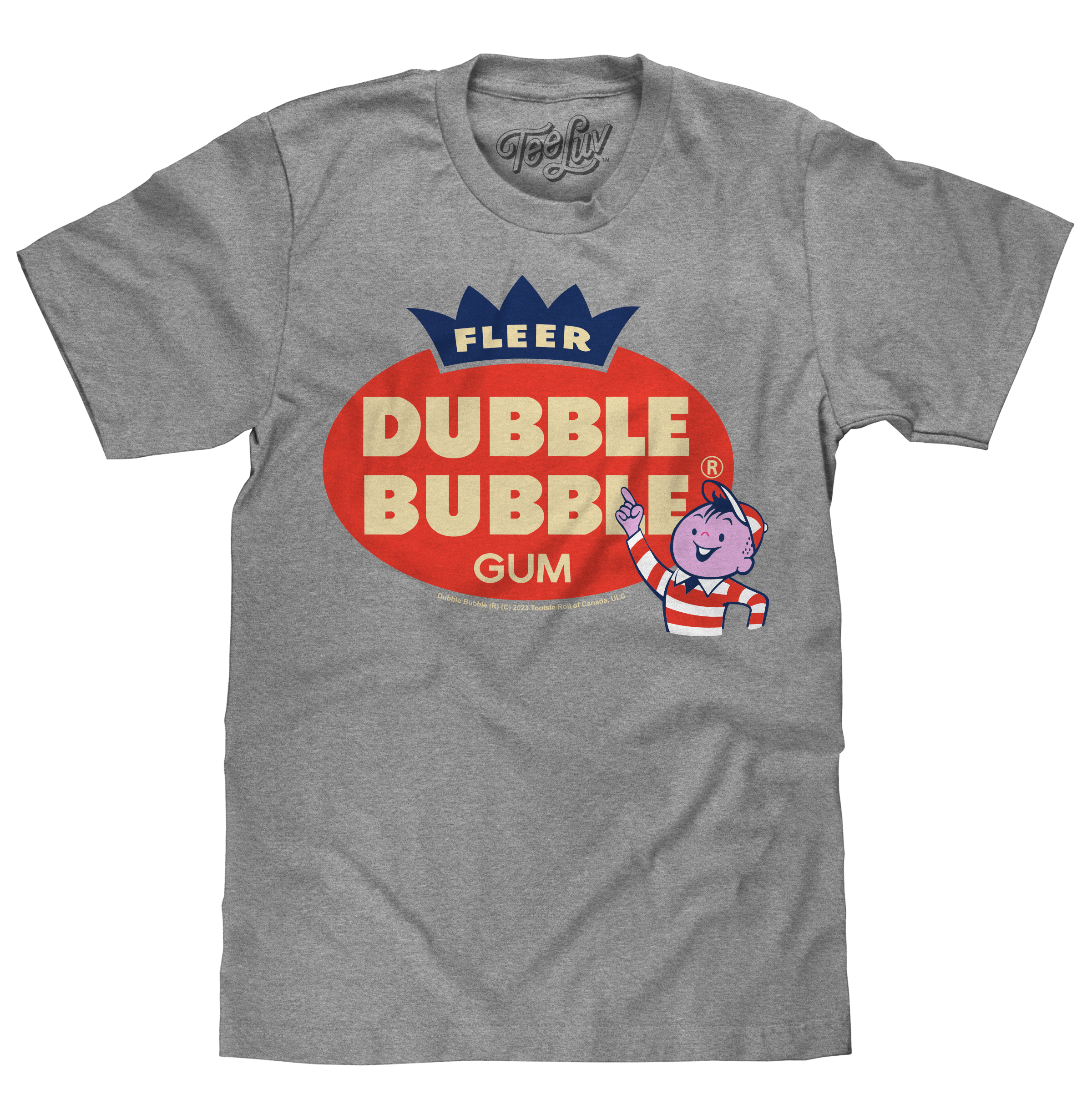 Fleer Dubble Bubble Gum T-Shirt - Athletic Gray Heather