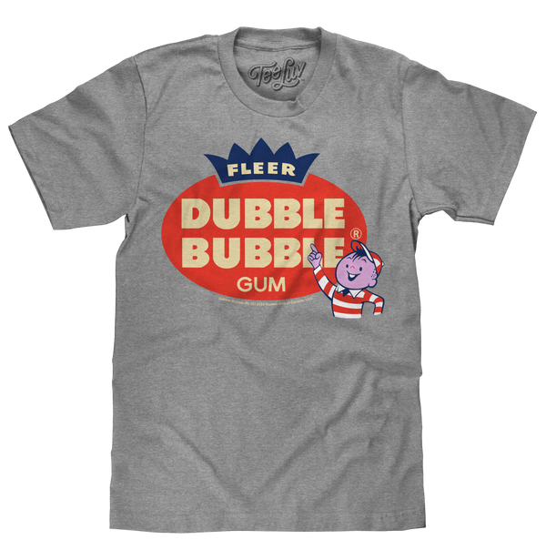Fleer Dubble Bubble Gum T-Shirt - Athletic Gray Heather