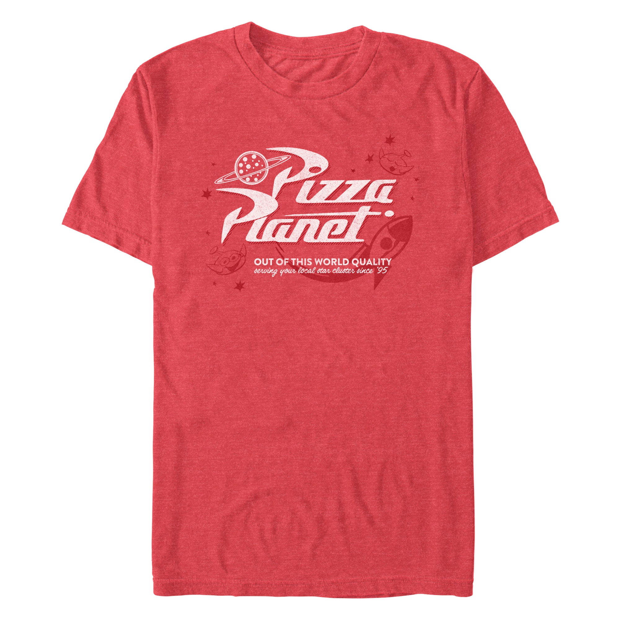Men's Disney Retro Pizza Planet T-Shirt.