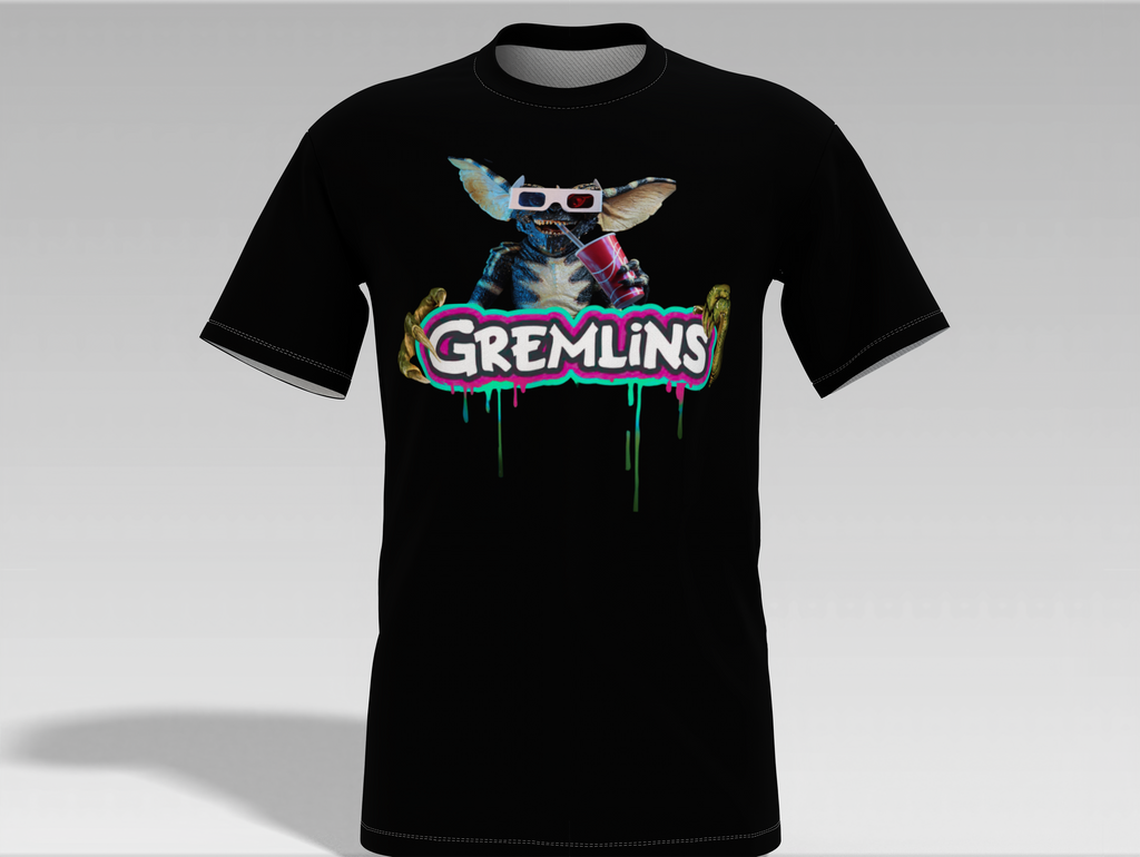 Gremlins Movie night with the 3D glasses Short sleeve T-shirt