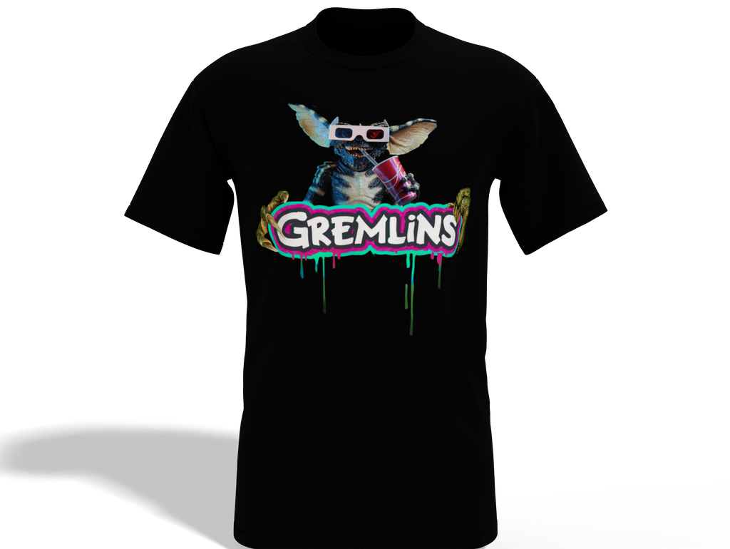 Gremlins Movie night with the 3D glasses Short sleeve T-shirt