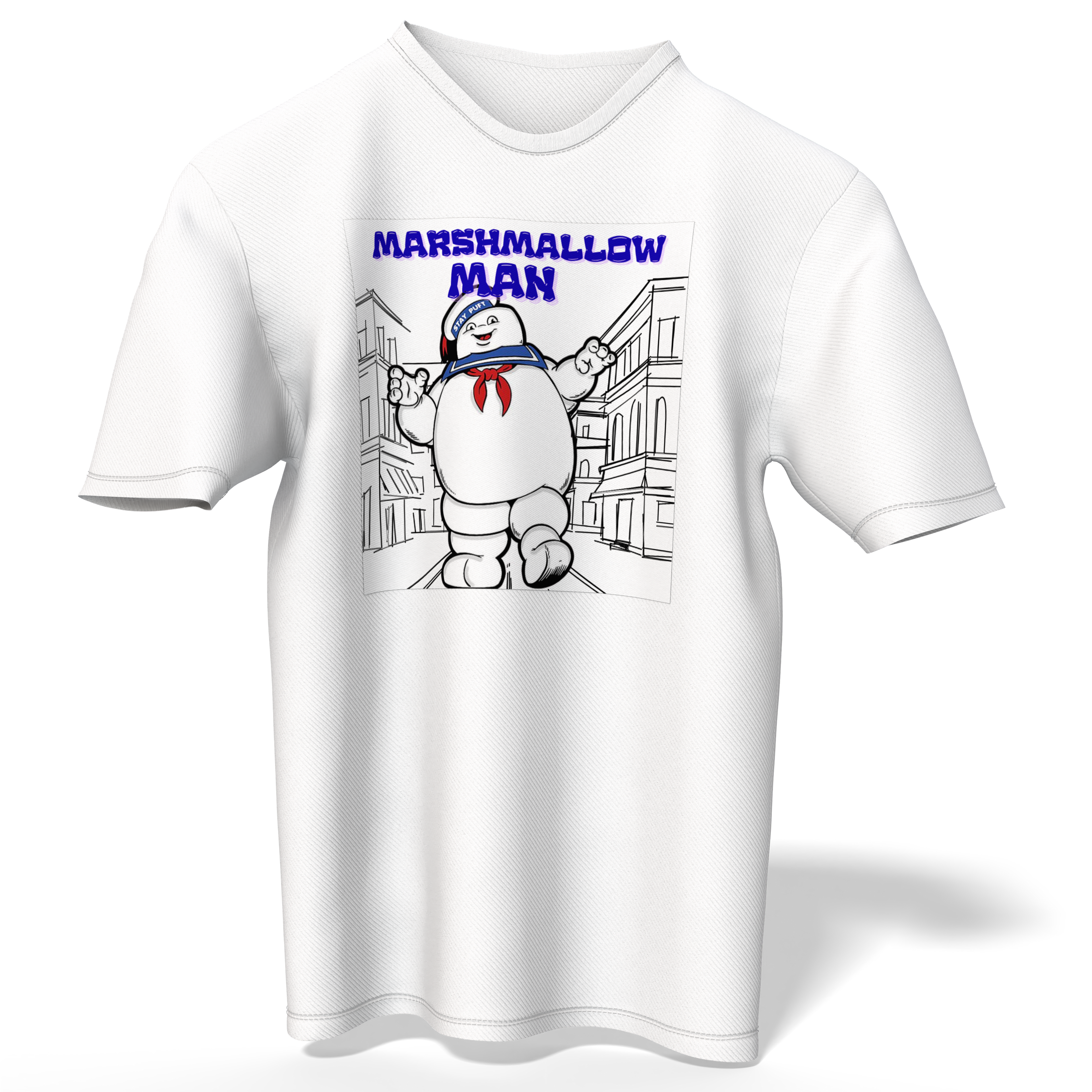 Ghostbusters Stay Puffed Marshmallow man Short sleeve T-shirt