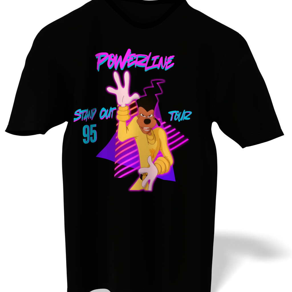 Powerline the electrifying character from A Goofy Movie Short sleeve Shirt
