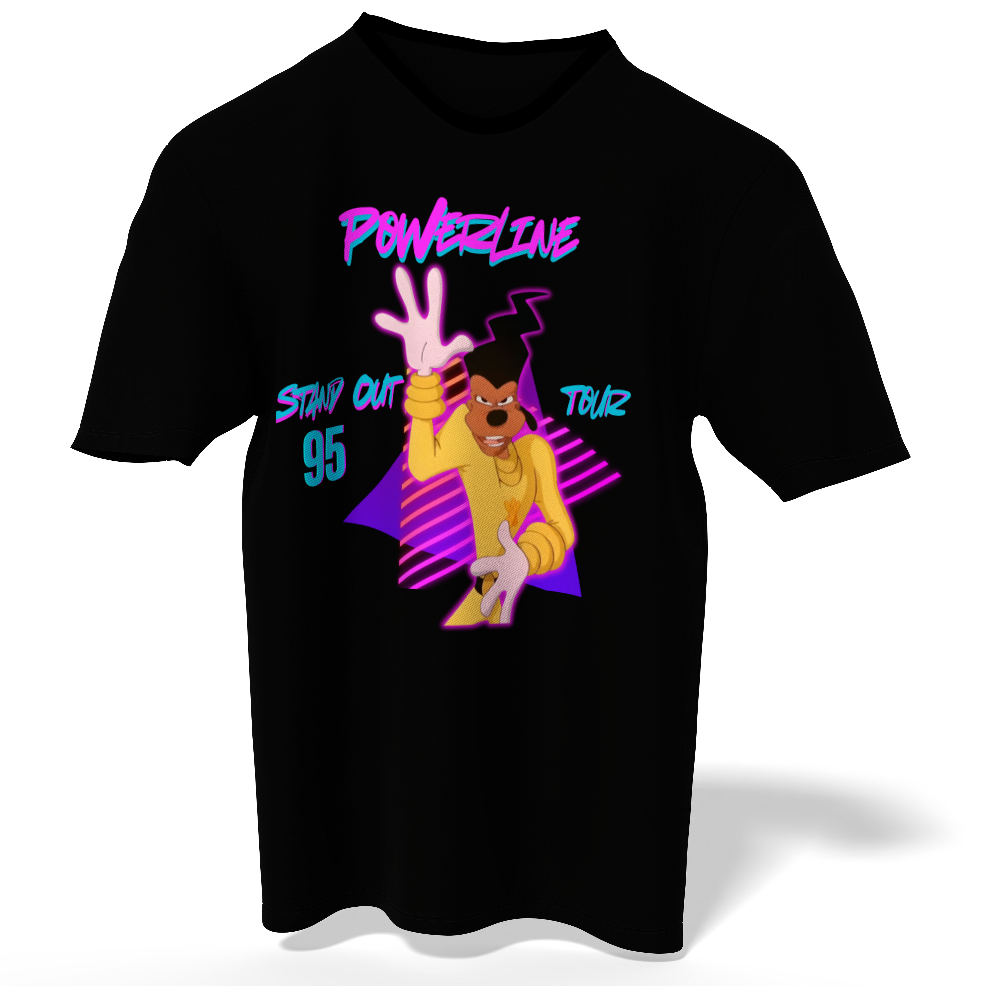 Powerline the electrifying character from A Goofy Movie Short sleeve Shirt