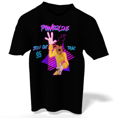 Powerline the electrifying character from A Goofy Movie Short sleeve Shirt