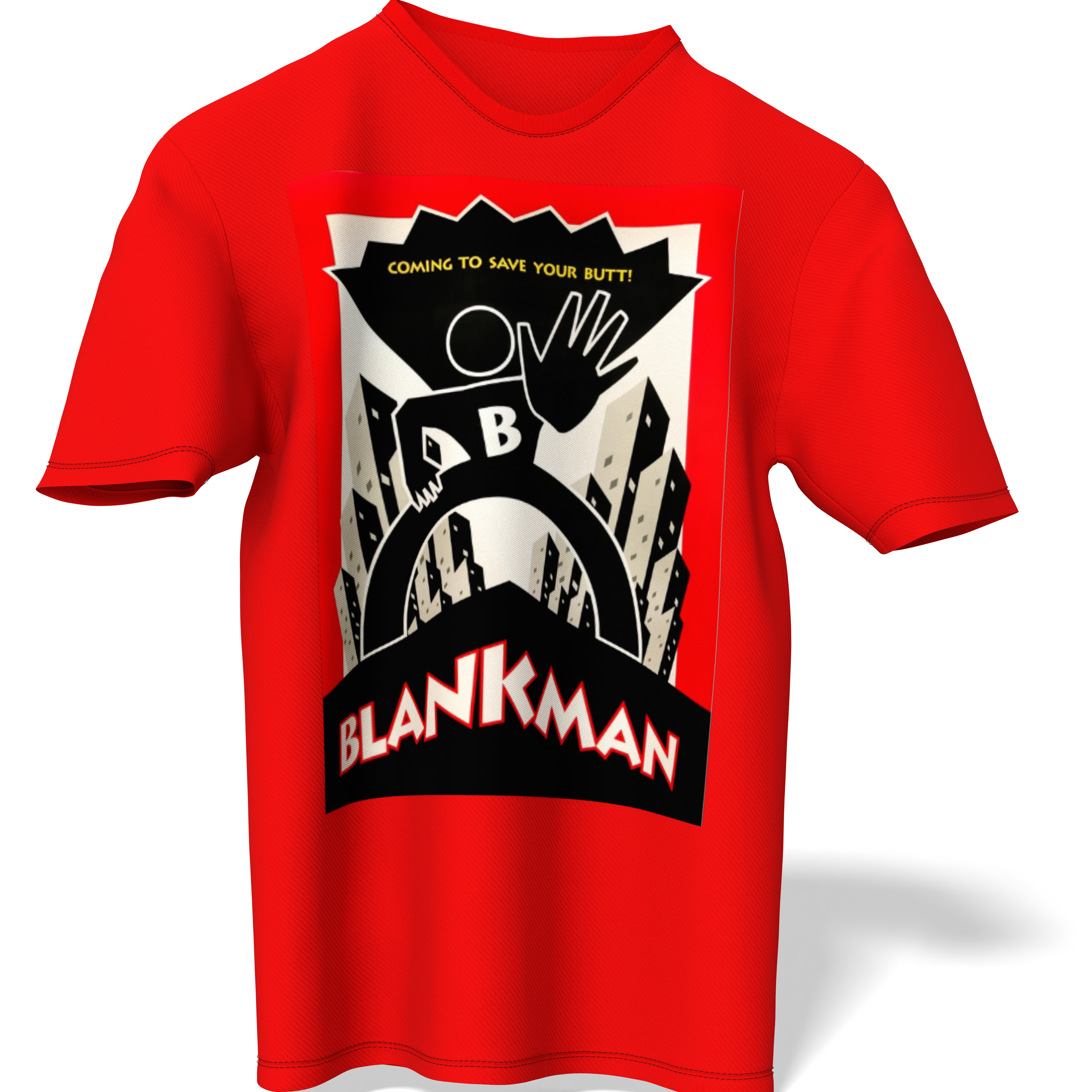 Blank Man Logo Red short sleeve shirt