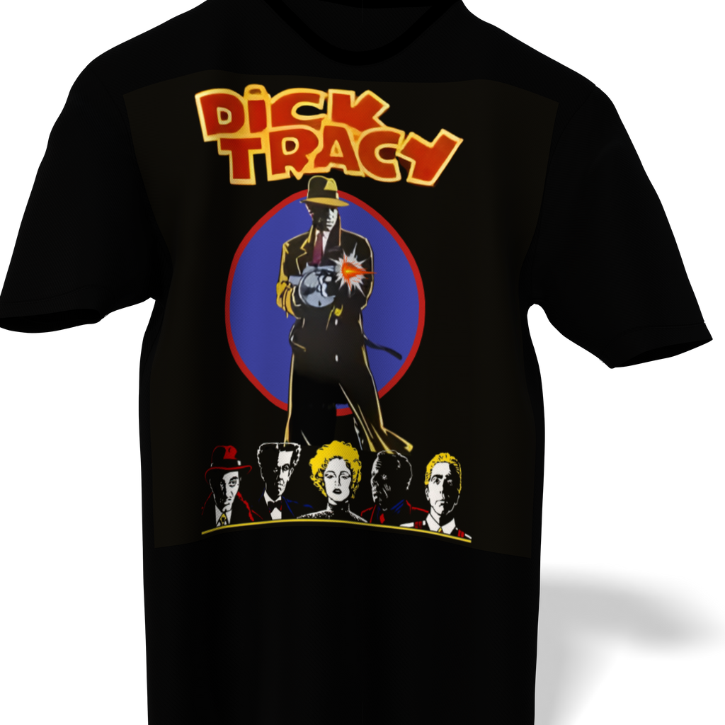 Dick Tracy and the gangsters Black Short sleeve Tee