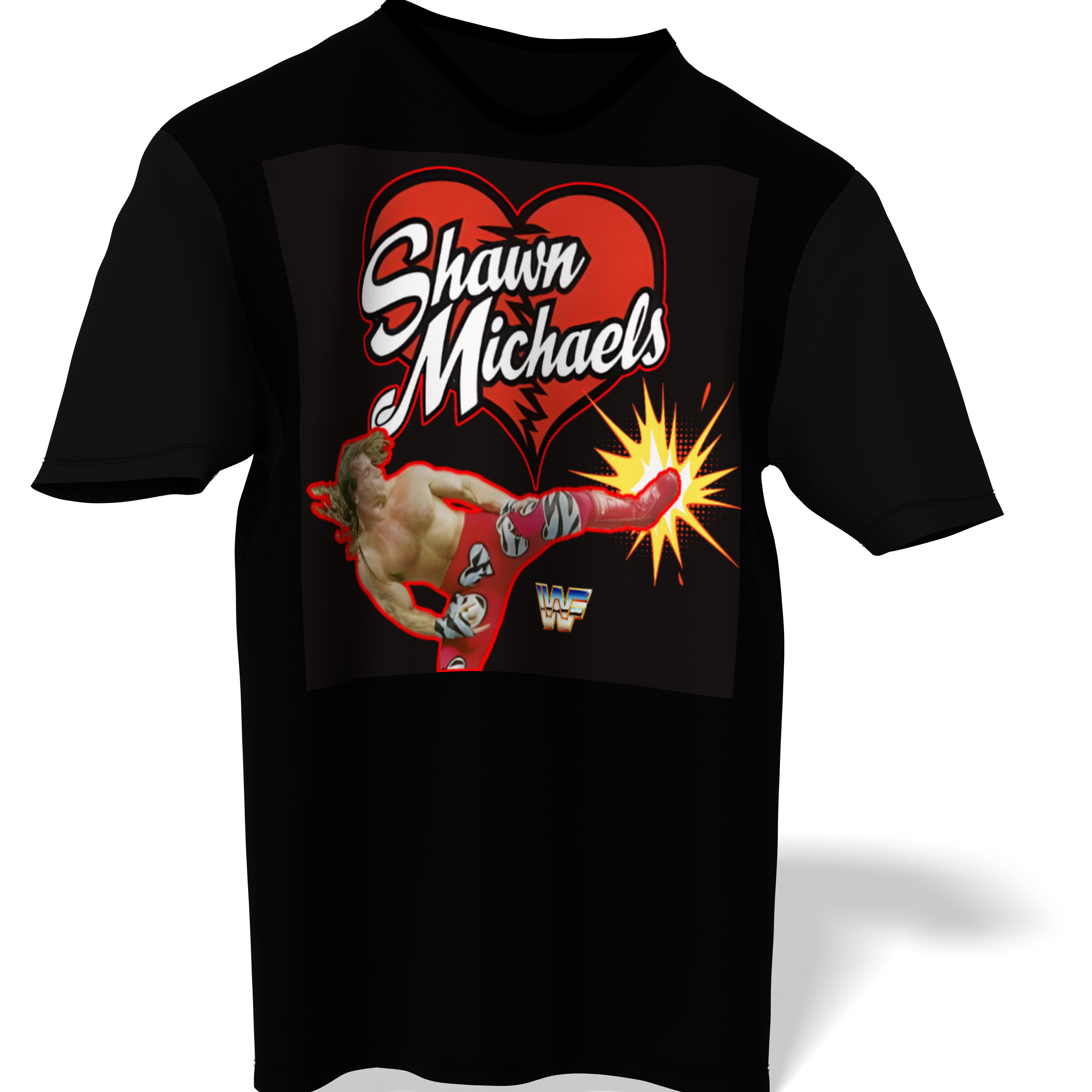 WWF Shawn Michaels Sweet Chin Music Kick Short Sleeve T-Shirt
