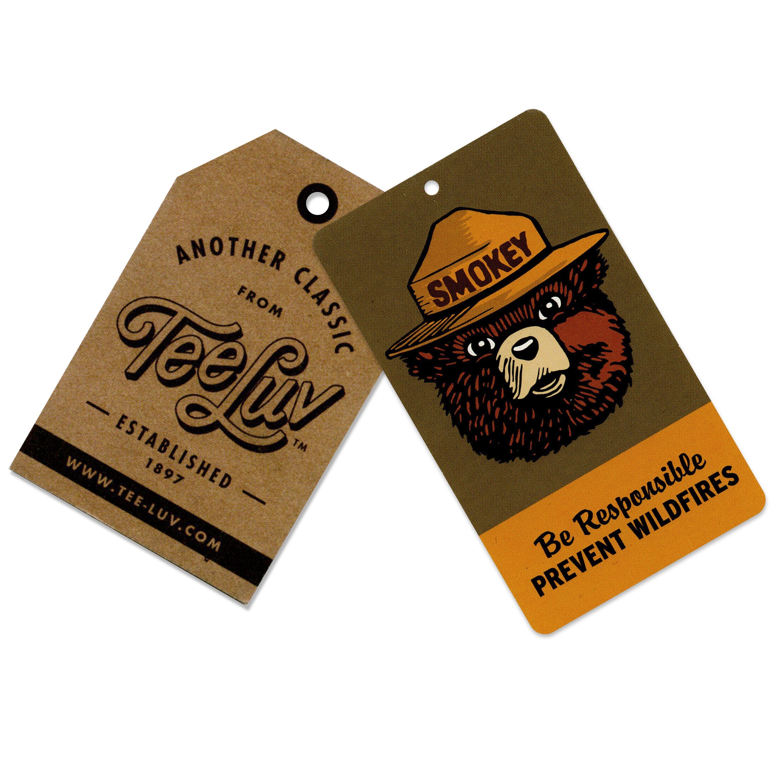 Smokey Bear Only You Can Prevent Wildfires Ringer T-Shirt - White and Black