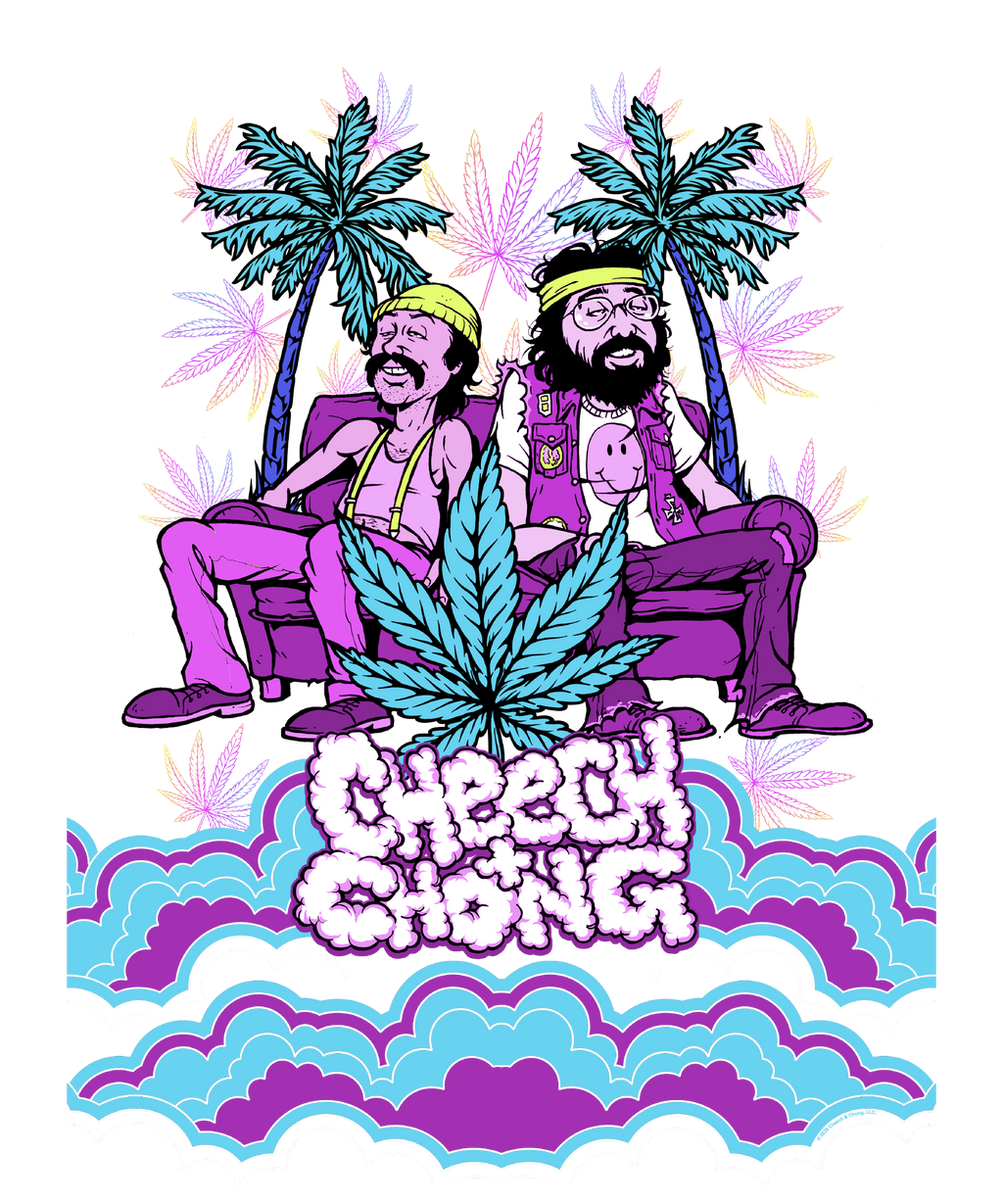 Cheech & Chong Cloud Logo Couch Cartoon T-Shirt