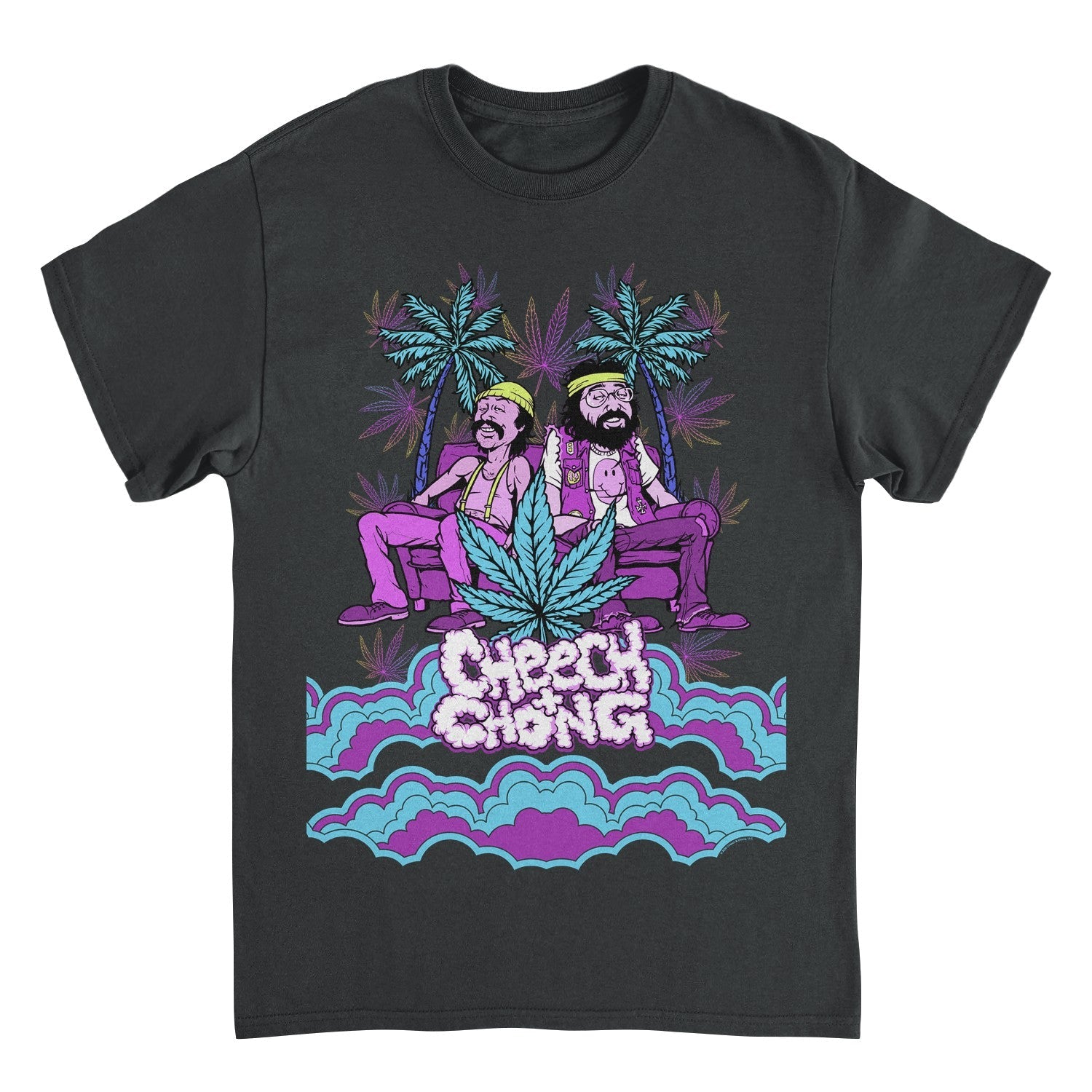 Cheech & Chong Cloud Logo Couch Cartoon T-Shirt